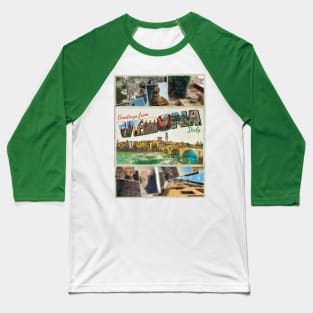 Greetings from Verona in Italy Vintage style retro souvenir Baseball T-Shirt